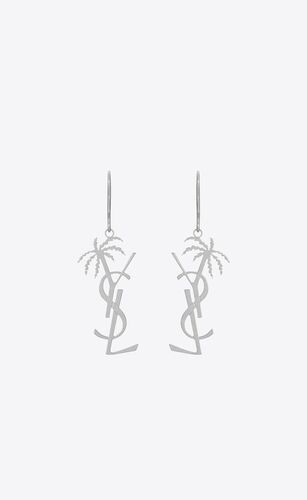 생로랑 남성 귀걸이 584129Y32008126 cassandre palm earrings in metal