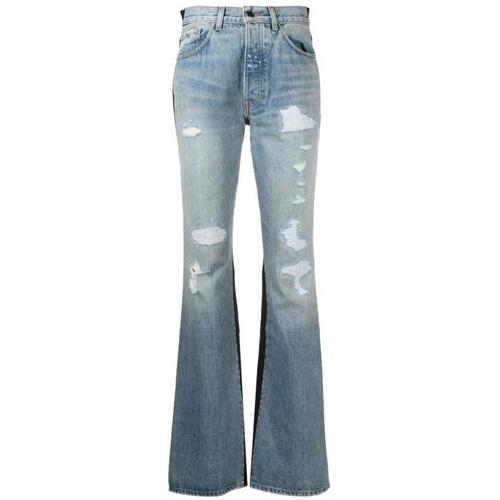 AMIRI 여성 바지 데님 blue&amp;black Combo panelled bootcut jeans 17901213_PF22WDF012930
