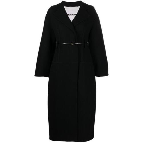 질샌더 여성 코트 black belted virgin wool coat 18935524_J04AA0004J40020
