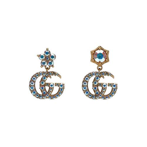 구찌 여성 반지 753887 J1D50 8006 Crystal Double G earrings
