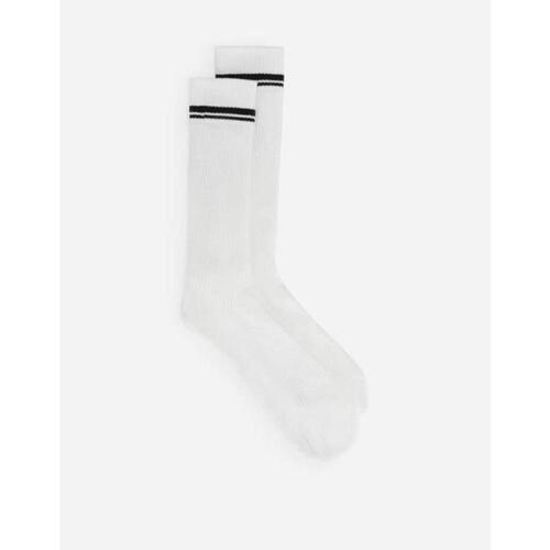 돌체앤가바나 남성 양말 Cotton jacquard socks with DG logo GXI30TJACLTS9000
