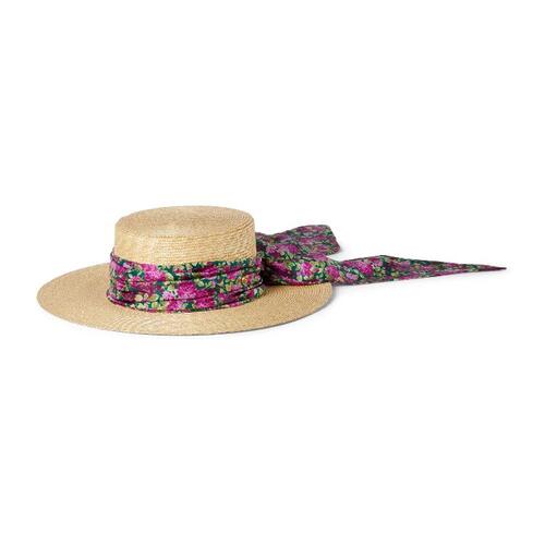 구찌 여성 모자 782431 3HAZ8 9772 Straw wide brim hat with ribbon