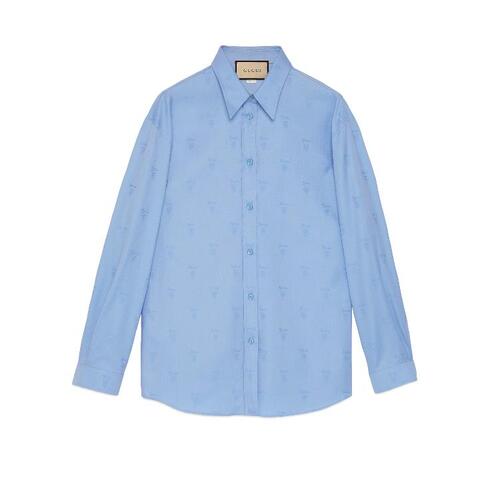 구찌 여성 블라우스 셔츠 776414 ZAO7X 4548 Oxford cotton shirt
