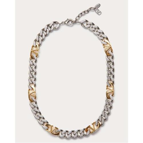 발렌티노 남성 목걸이 Vlogo Chain Metal Necklace for Man in Gold | Valentino GB YJ0Q18MET_Y44