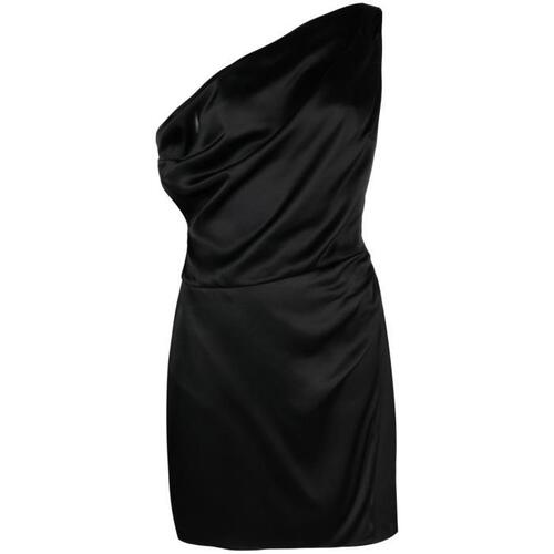 리포메이션 여성 원피스 Black Alanis Asymmetric Silk Mini Dress 19327159_1311436BLK
