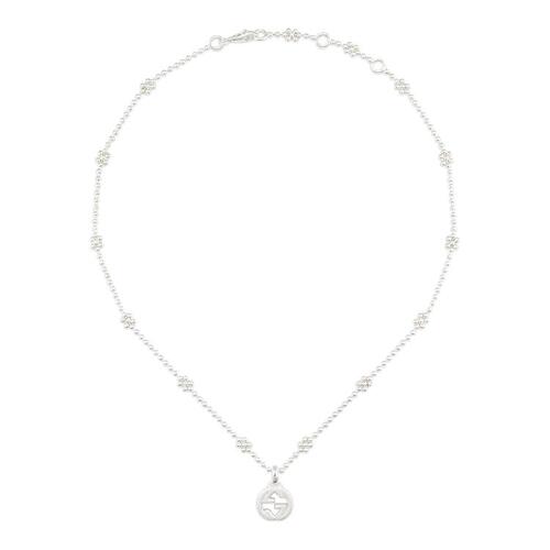 구찌 여성 목걸이 479221 J8400 8106 Gucci Interlocking necklace in silver