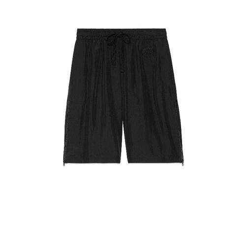 구찌 여성 티셔츠 맨투맨 773706 XJF8M 1043 Black silk pong shorts