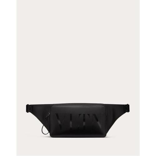 발렌티노 남성 벨트백 Vltn Leather Belt Bag for Man in Black | Valentino GB YB0719BHY_0NO