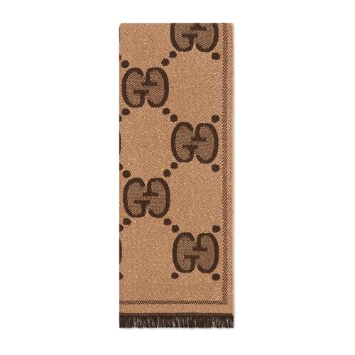 구찌 여성 스카프 숄 598993 3GC15 9764 GG wool jacquard scarf