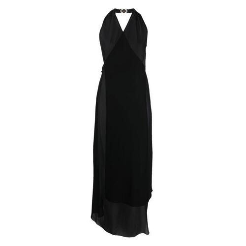 베르사체 여성 원피스 Black Halterneck Semi Sheer Maxi Dress 19507717_10086681A06215