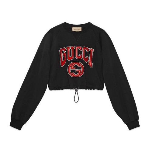 구찌 여성 티셔츠 맨투맨 760366 XJF0W 1043 Jersey sweatshirt with embroidery