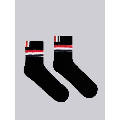 톰브라운 여성 양말 FAS164A-Y3022-001 Athletic Rib Stripe Ankle Socks