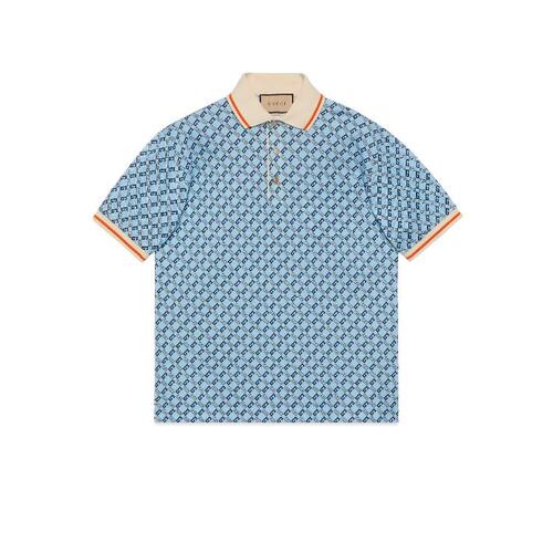 구찌 남성 티셔츠 맨투맨 742385 XJFGF 4311 Geometric G cotton piquet polo shirt