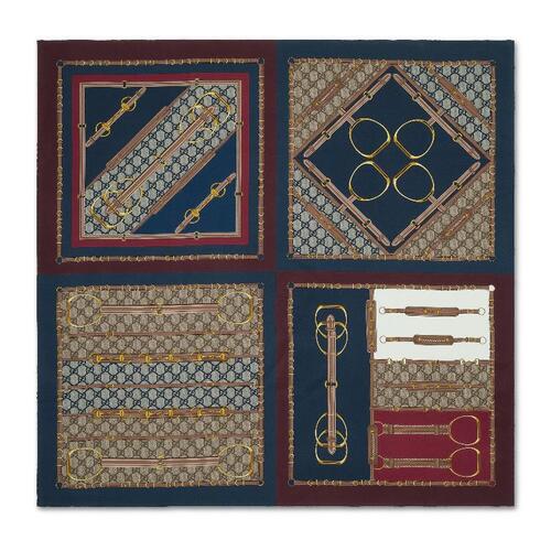 구찌 여성 스카프 숄 786222 3G001 6168 Gucci heritage print silk scarf