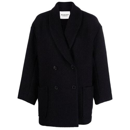 MARANT ETOILE 여성 코트 black double breasted wool coat 19424137_MA0015FAA1D23E