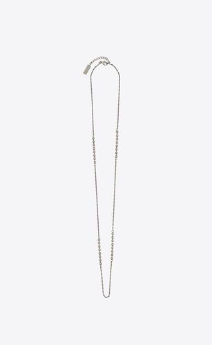 생로랑 남성 목걸이 724841Y15008142 ball and wheat chain necklace in metal