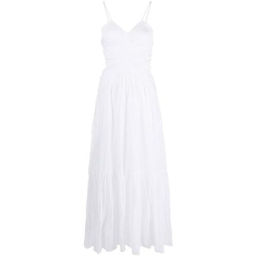 MARANT ETOILE 여성 원피스 white gathered maxi dress 19384884_RO0001FAA1J03E