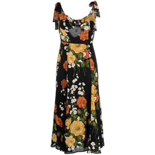 리포메이션 여성 원피스 Black Nadira Floral Print Midi Dress 19435068_1310624