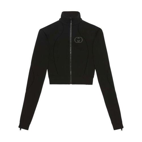 구찌 여성 자켓 블레이저 black cropped Interlocking G jacket 19032794_716747XJETV