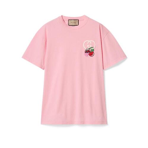 구찌 여성 티셔츠 맨투맨 776596 XJGHK 5358 Cotton jersey T shirt with patch