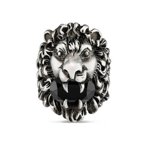 구찌 남성 반지 Lion head ring with crystal 402763J1D509074