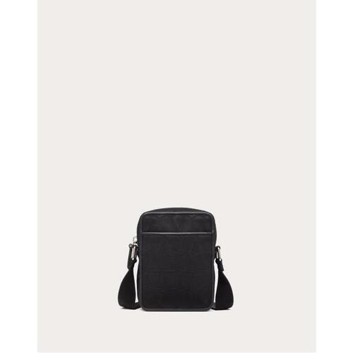 발렌티노 남성 숄더백 크로스백 Small Black Iconographe Nylon Shoulder Bag for Man in Black | Valentino GB YB0C30CSH_0NO