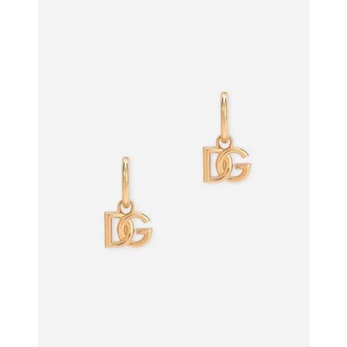 돌체앤가바나 남성 귀걸이 Hoop earrings with DG logo pendants WEN5L2W1111ZOO00
