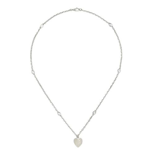 구찌 여성 목걸이 645545 J8410 1184 Gucci Heart necklace with InterlockingG