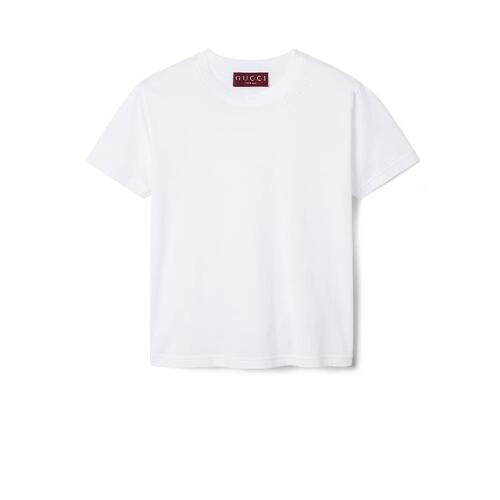 구찌 여성 티셔츠 맨투맨 787299 XJGMN 9692 Cotton jersey T shirt with embroidery