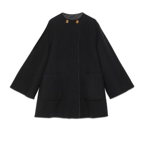구찌 여성 코트 746532 ZANAX 1189 Reversible diagonal G wool coat