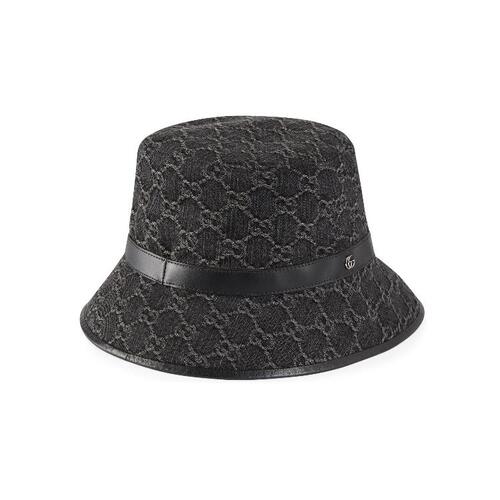 구찌 여성 모자 768647 3HAYO 8460 GG denim bucket hat