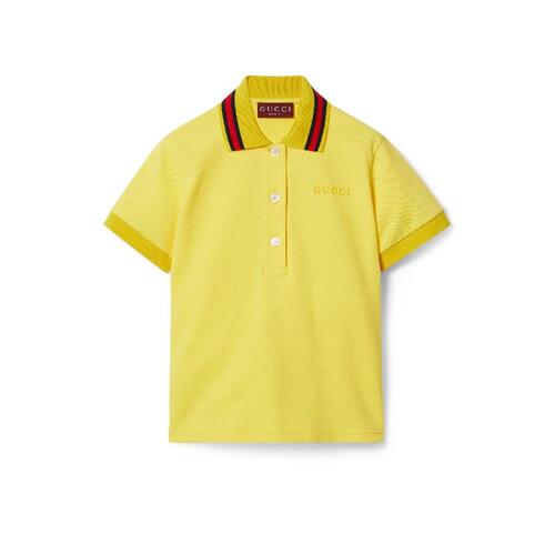 구찌 여성 티셔츠 맨투맨 789266 XJGLZ 7738 Cotton stretch piquet polo shirt