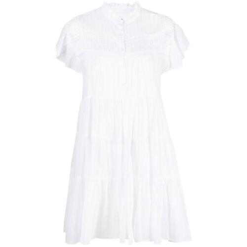 MARANT ETOILE 여성 원피스 white Lanikaye tiered cotton mini dress 19403003_RO0002FAA1J03E