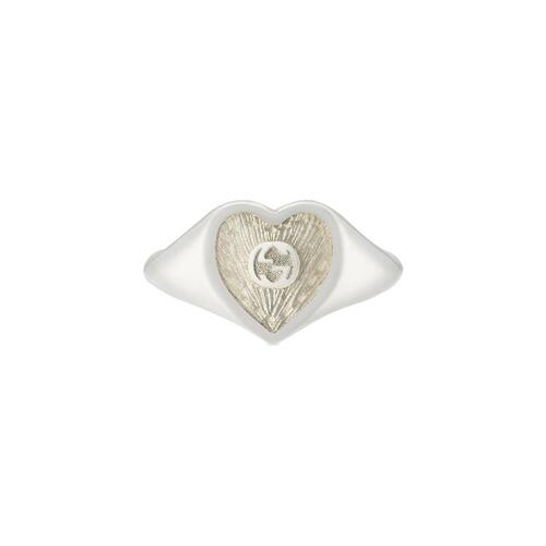 구찌 여성 반지 645544 J8410 1184 Gucci Heart ring with InterlockingG