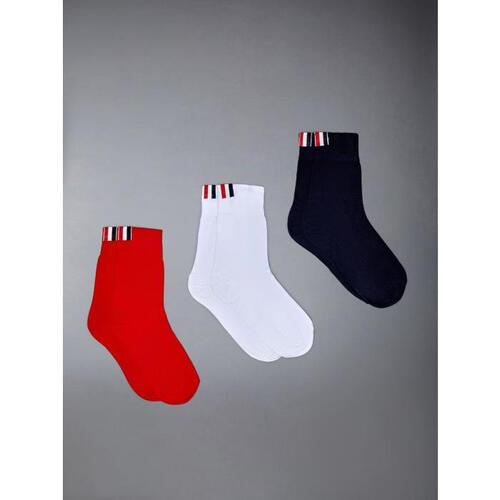 톰브라운 여성 양말 FAS124T-Y3020-960 Cotton Ankle Sock 3 Pack