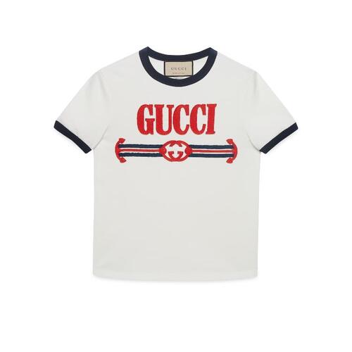 구찌 여성 티셔츠 맨투맨 723566 XJFQQ 9088 Gucci Interlocking G Web cotton jersey T shirt