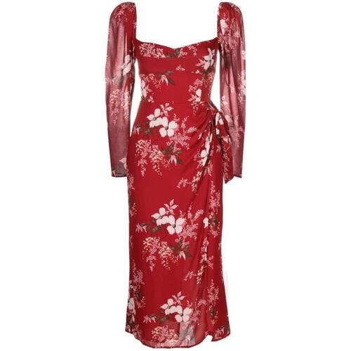 리포메이션 여성 원피스 Red Theo Floral Print Midi Dress 19434690_1311827VAL