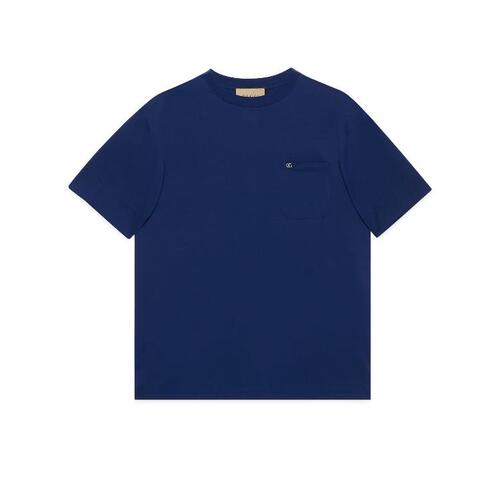 구찌 남성 티셔츠 맨투맨 752215 XJFQ4 4030 Cotton jersey T shirt with DoubleG