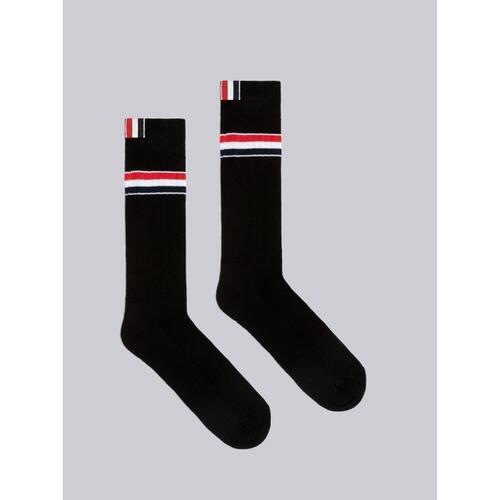 톰브라운 여성 양말 FAS165A-Y3022-001 Athletic Rib Stripe Mid Calf Socks