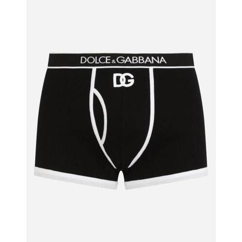 돌체앤가바나 남성 언더웨어 파자마 Fine rib cotton boxers with DG logo M4D21JOUAIJN0004