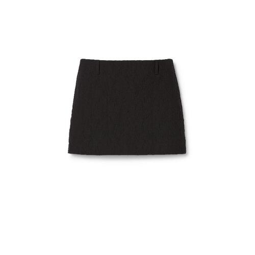 구찌 여성 스커트 789887 ZAQE7 1000 Textured cotton mini skirt