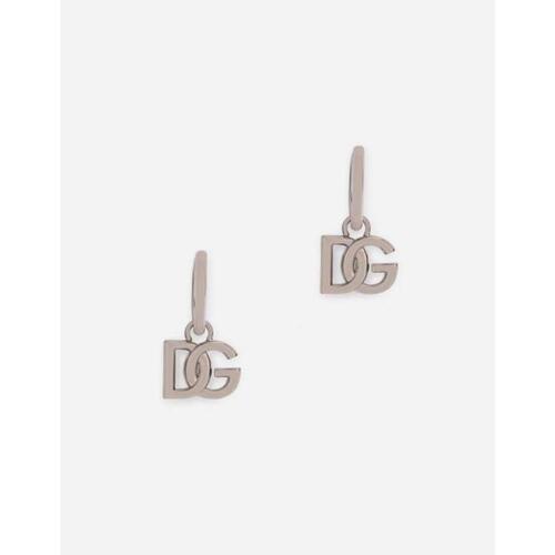 돌체앤가바나 남성 귀걸이 Hoop earrings with DG logo pendants WEN5L3W111187655
