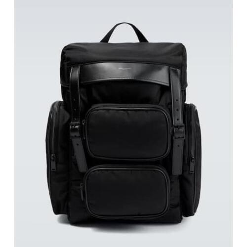 생로랑 남성 백팩 City leather trimmed backpack P00709438