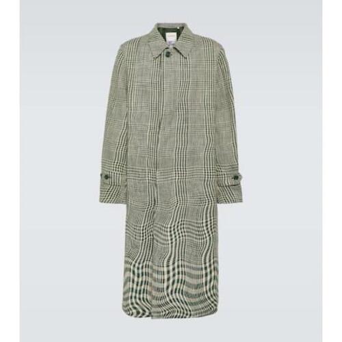 버버리 남성 코트 Checked silk&amp;cotton blend car coat P00896387
