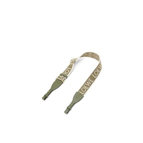 로에베 남성 기타액세서리 Anagram loop strap in jacquard&amp;calfskin Green/Avocado Green C886T90X01-4364