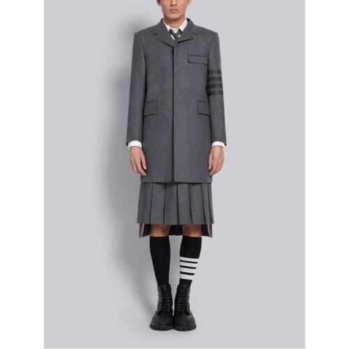 톰브라운 남성 아우터 Medium Grey Wool Cashmere Flannel Tonal 4 Bar Classic Chesterfield Overcoat MOC005A-06393-035
