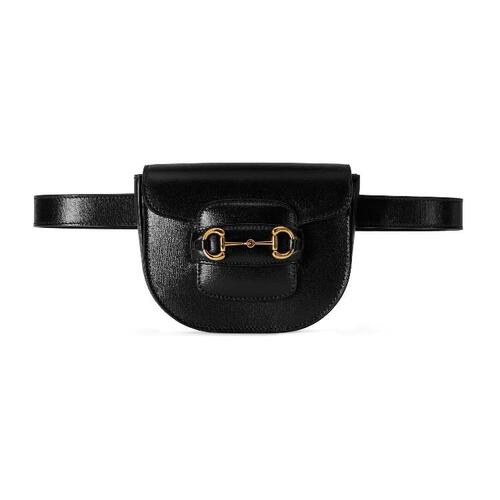 구찌 여성 벨트백 760198 1AAQD 1000 Gucci Horsebit 1955 rounded belt bag