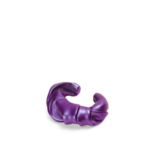 로에베 여성 팔찌 Large nappa twist cuff in sterling silver Dark Purple J917240X04-7956