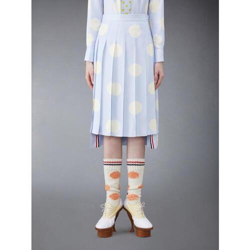 톰브라운 여성 스커트 FGC400A-F0367-480 Silk Twill Polka Dot Classic Pleated Skirt