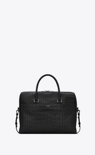 생로랑 남성 서류백 비즈니스백 625449DZE0E1000 duffle saint laurent briefcase bag in crocodile embossed matte leather